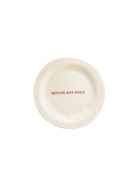 WT Holiday Canapé Plate Better Not Pout Weston Table