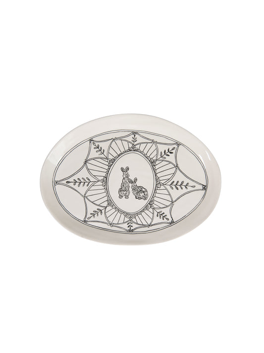 WT Hope and Mary Rabbits Platter Weston Table