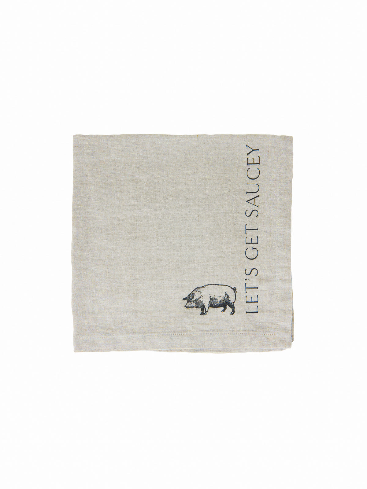 Let's Get Saucey Linen Napkins Weston Table