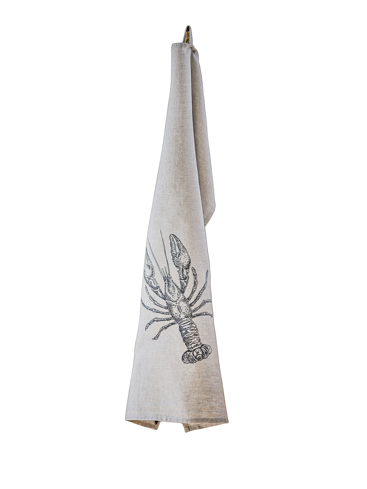 WT Lobster Linen Tea Towel Black Weston Table