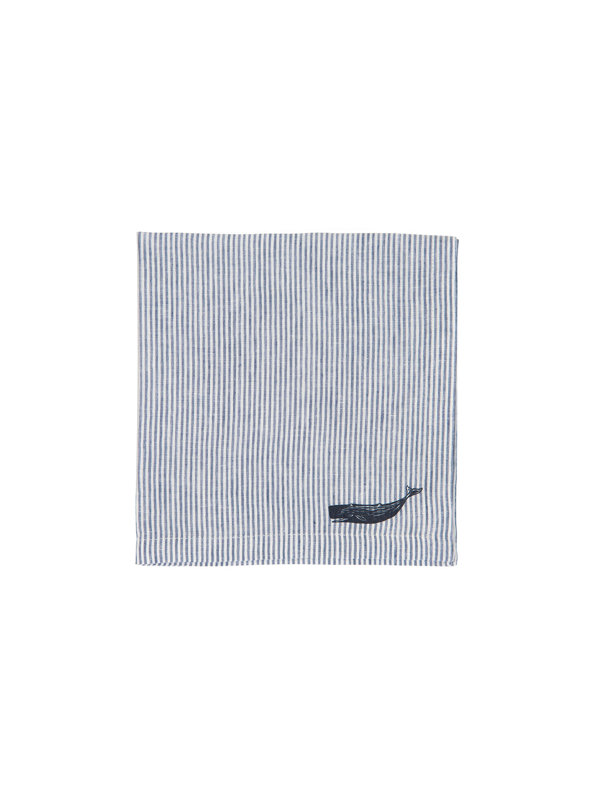 Navy Cabana Stripe Whale Napkins Weston Table