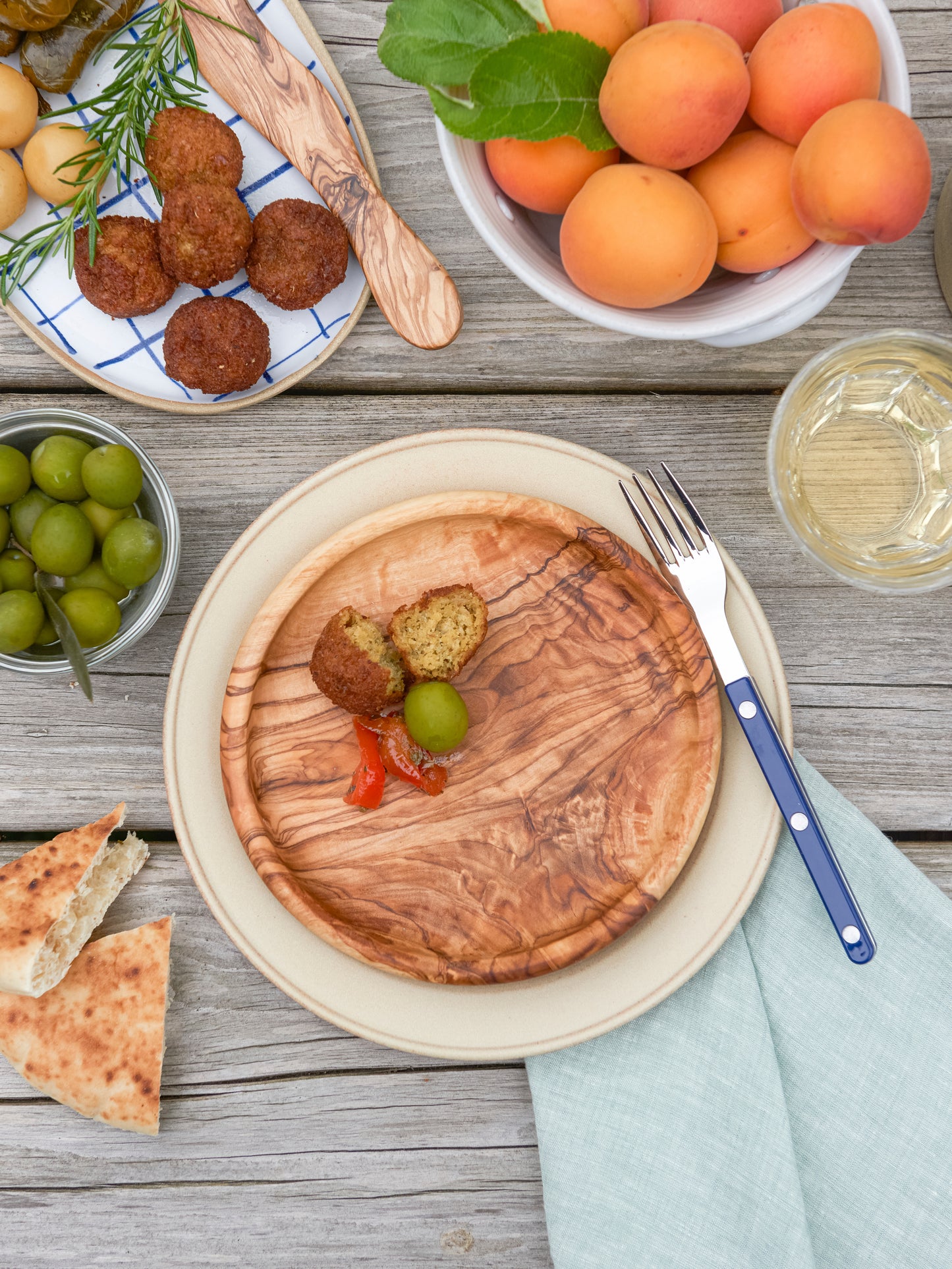 WT Olive Wood Plates & Trays Salad Plate Weston Table