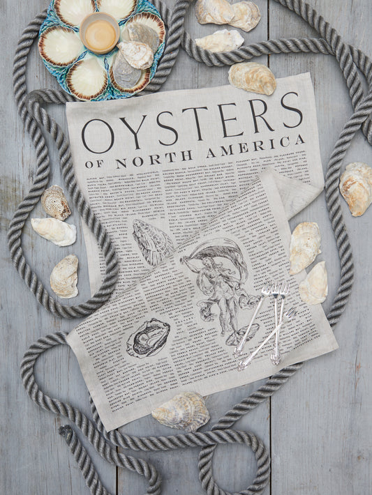 Oysters of North America Linen Kitchen Towel Weston Table