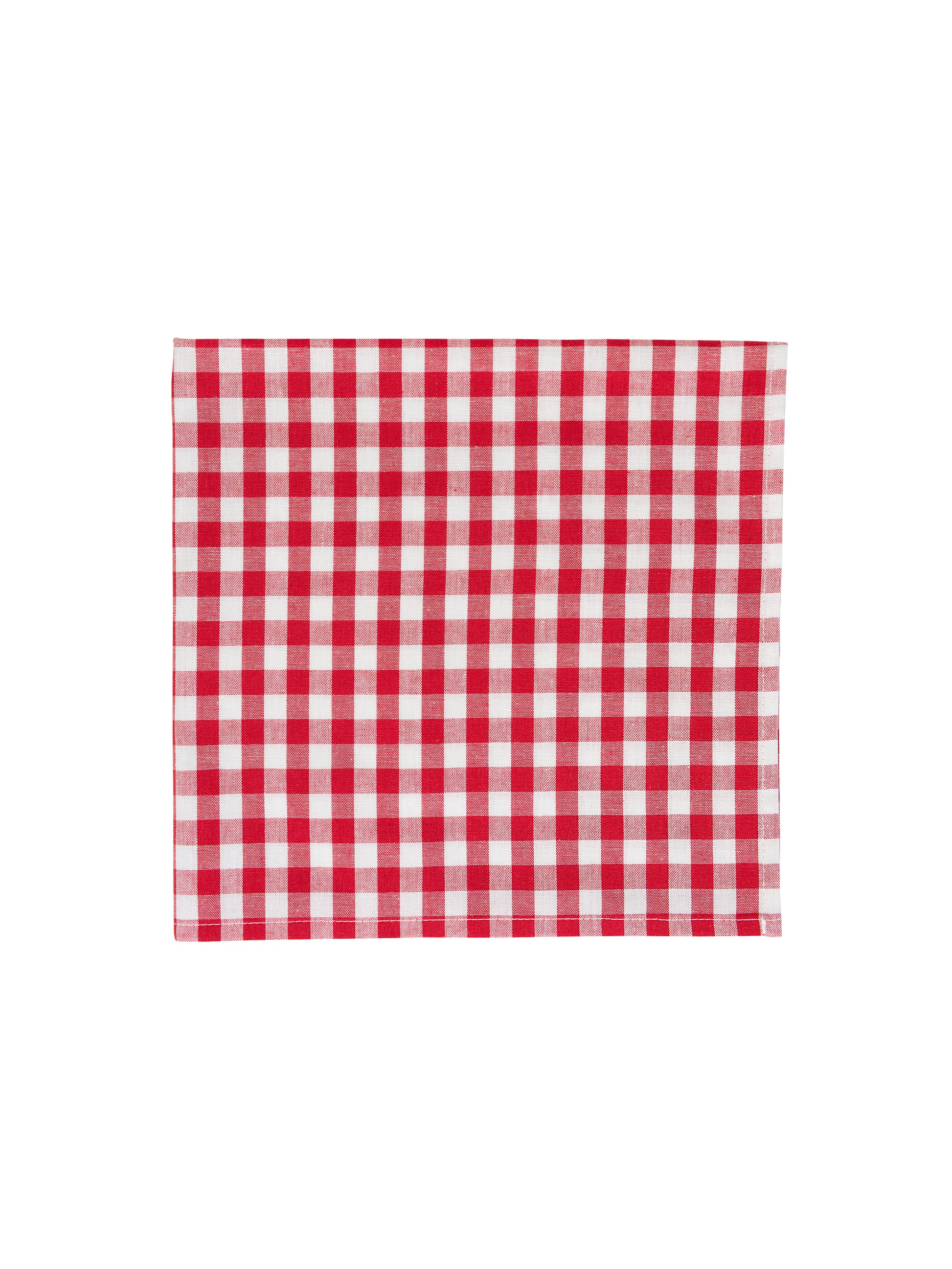WT Red Gingham Linen Collection Napkins 20 Inch Square Weston Table