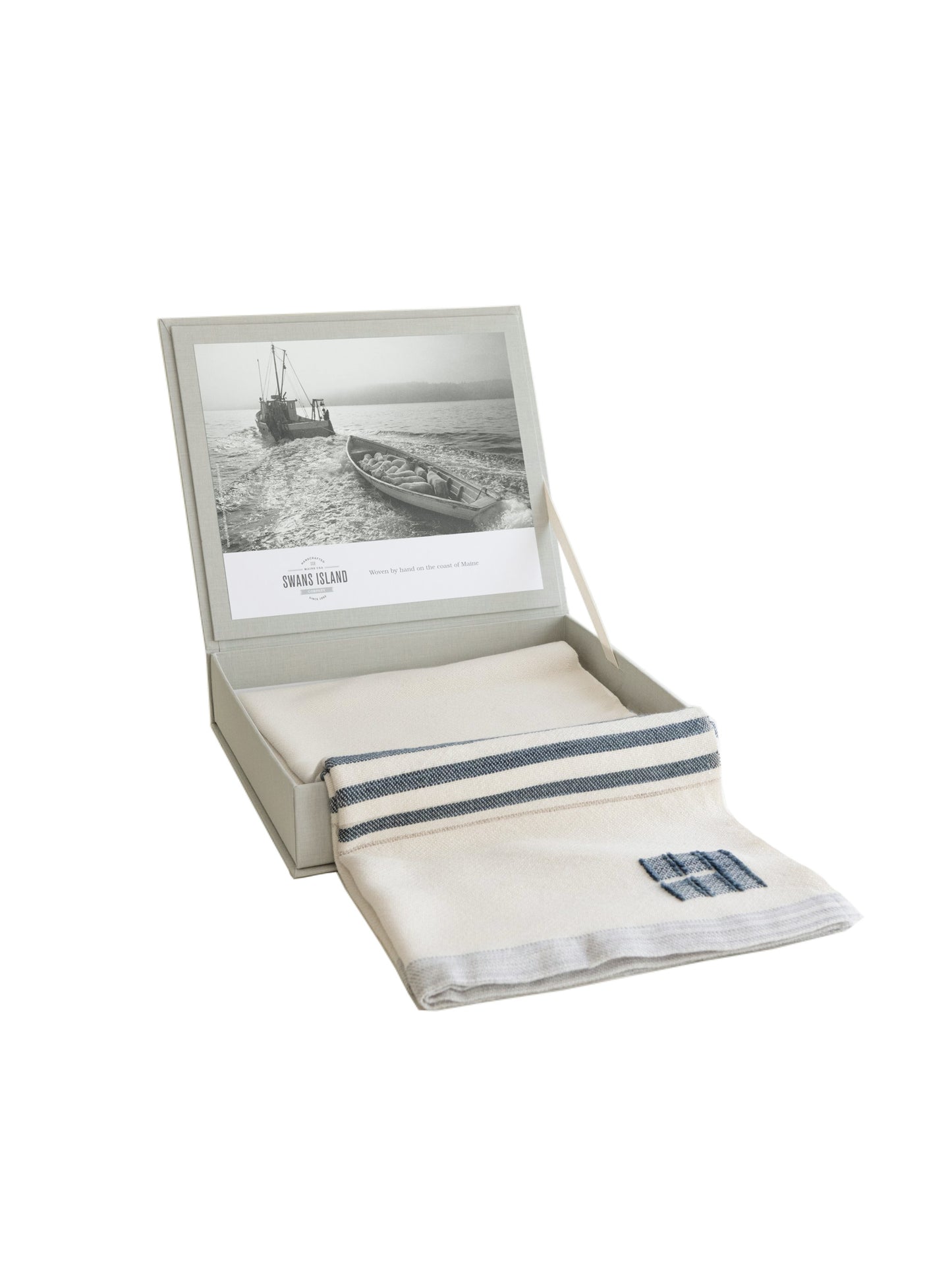 WT x Swans Island Grace Wool Throw Weston Table