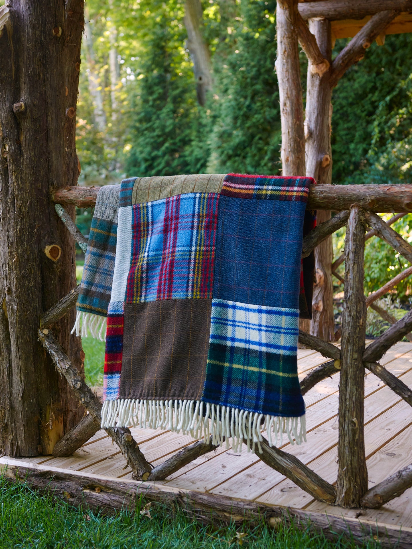 Tartan and Tweed Patchwork Throw Weston Table