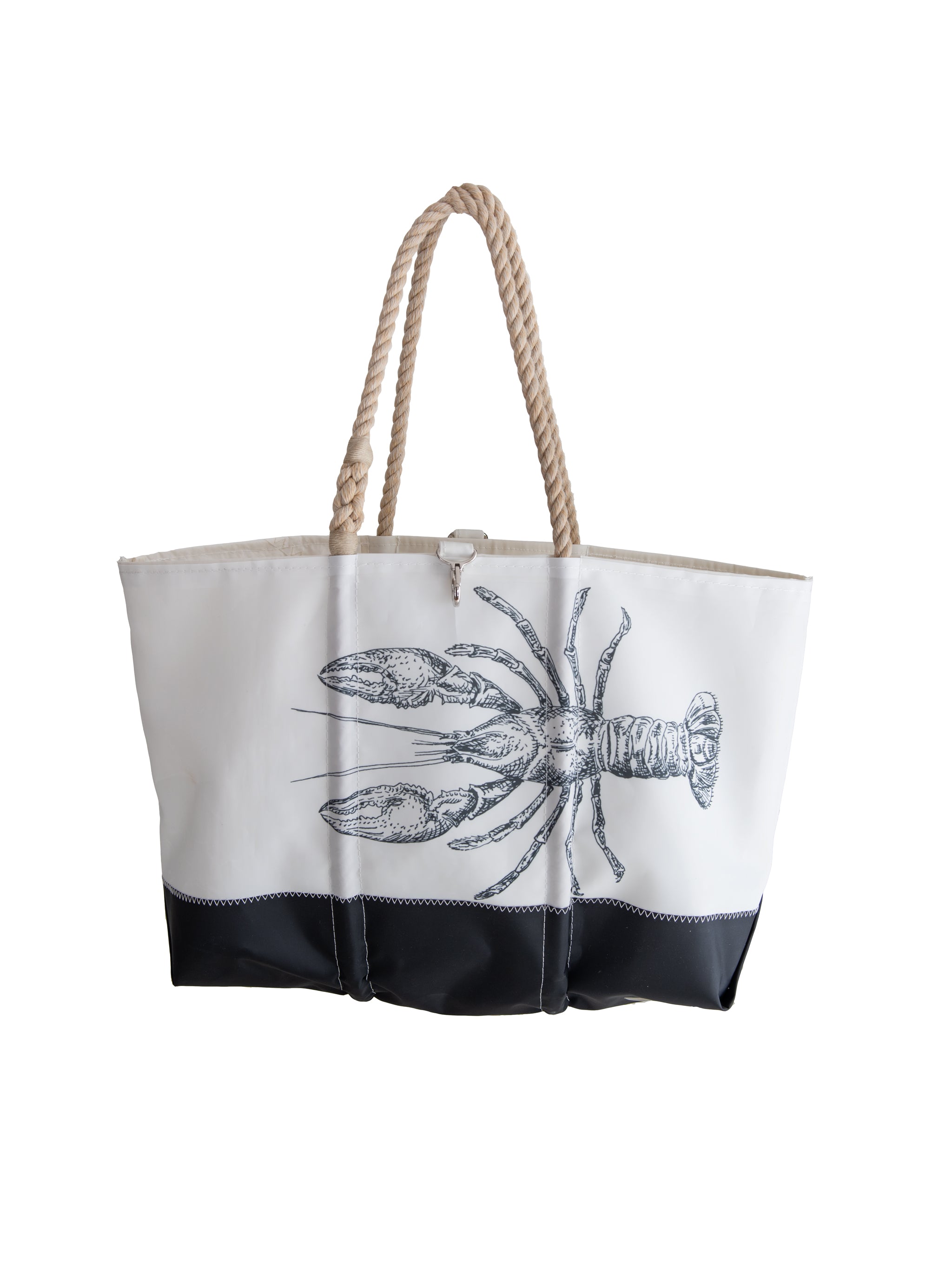 Sea Bags Recycled Sail Cloth Navy Anchor Tote X-Large