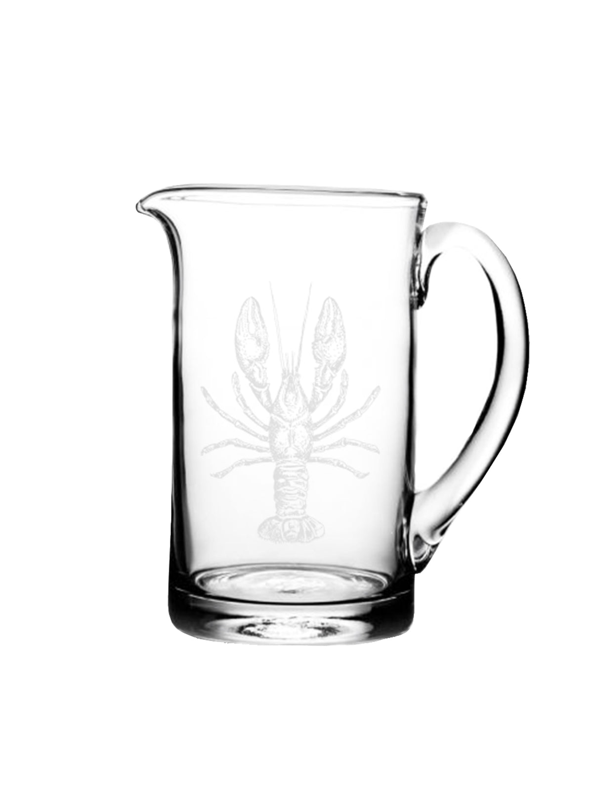WT x Simon Pearce Ascutney Glass Pitcher Lobster Weston Table