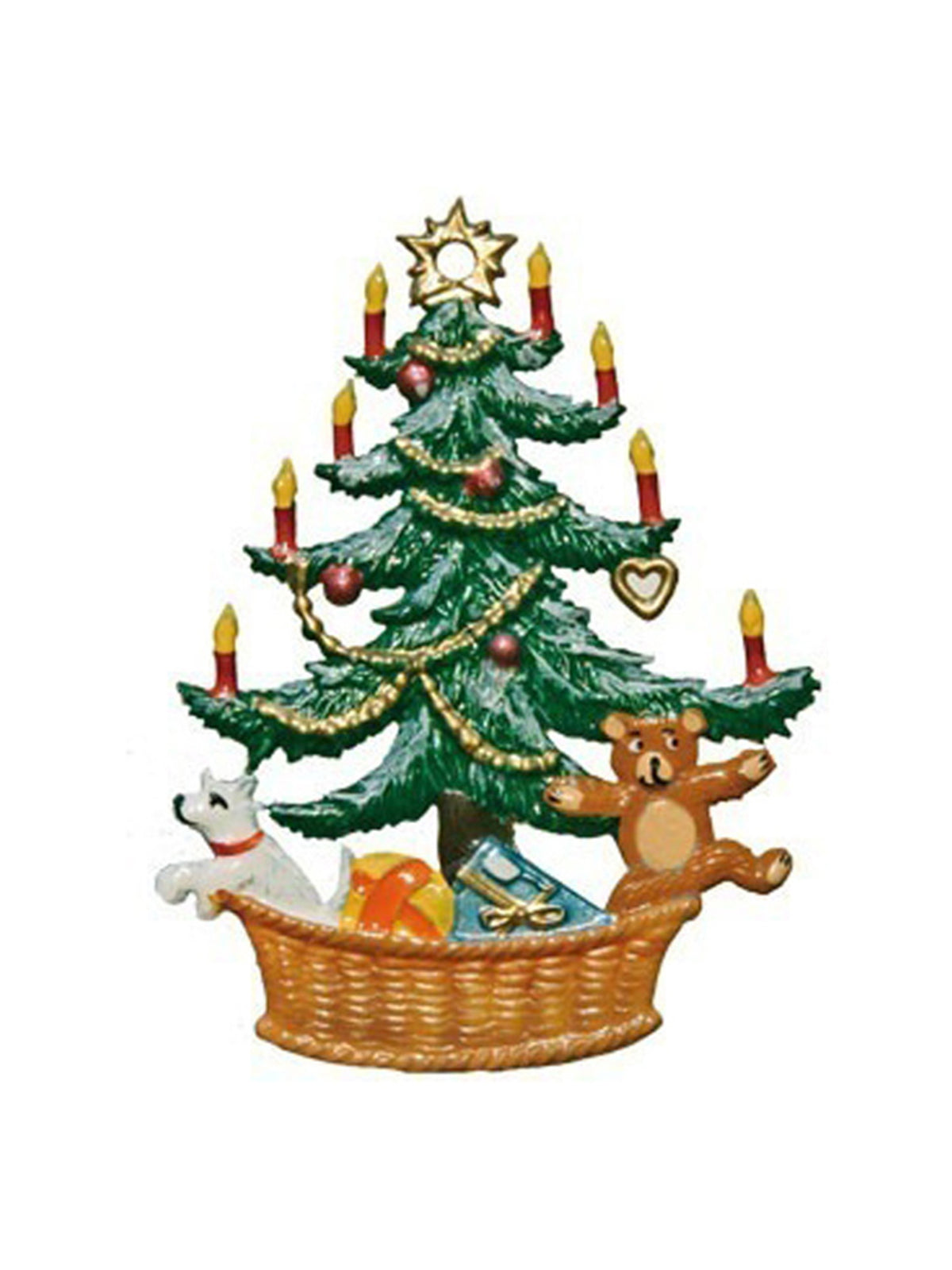 Wilhelm Schweizer Christmas Tree in Basket Ornament Weston Table