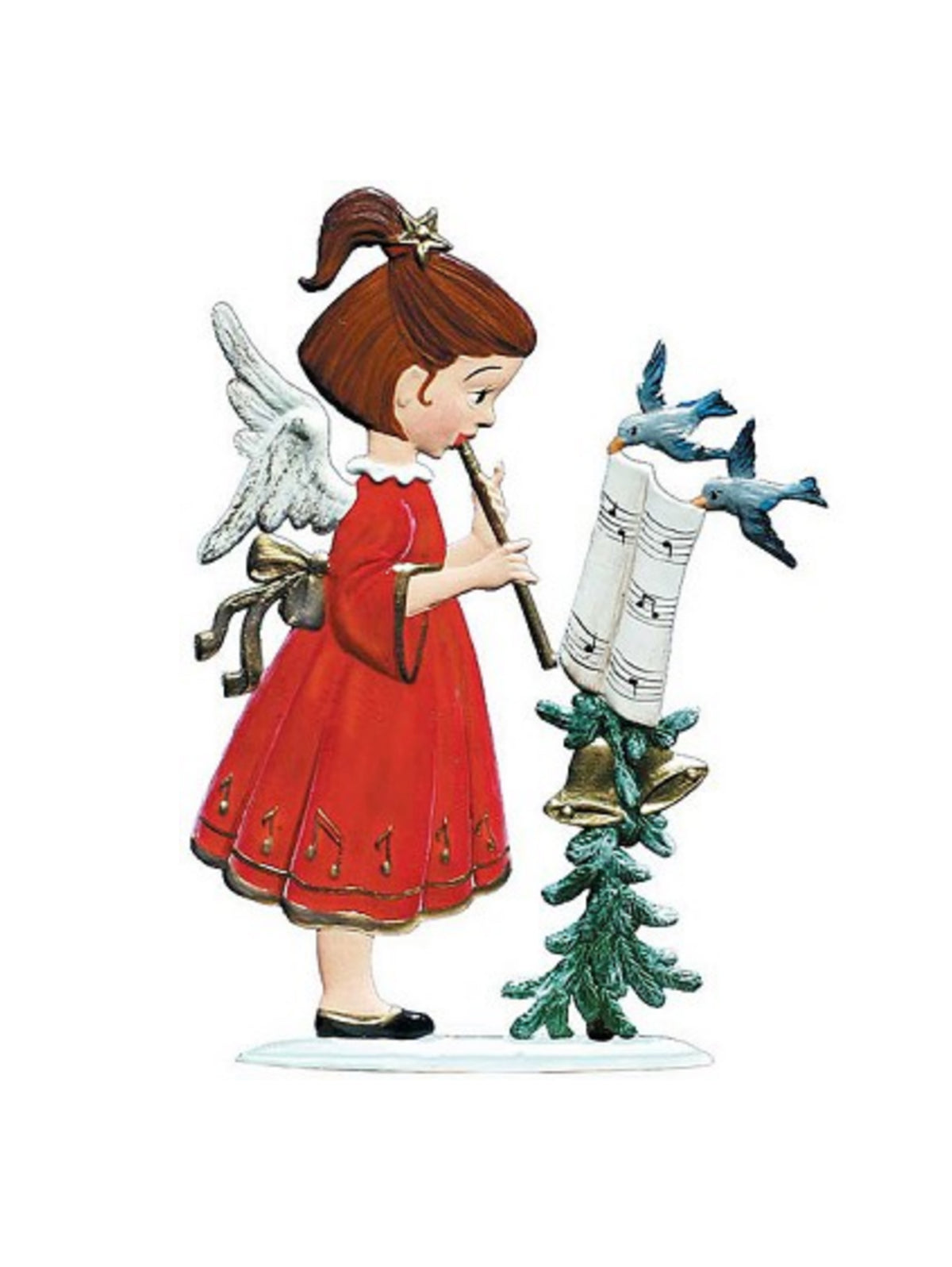 Wilhelm Schweizer Pewter Heavenly Music Angel Red Weston Table