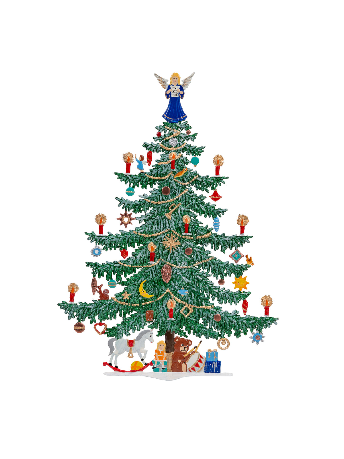 Wilhelm Schweizer Pewter Large Decorated Christmas Tree Weston Table