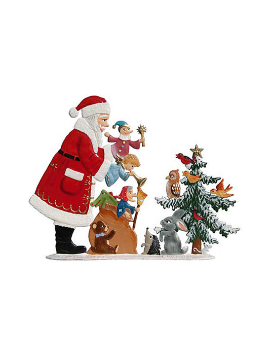 Wilhelm Schweizer Pewter Playful Santa Weston Table
