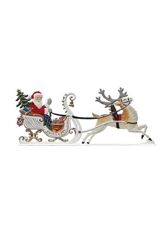 Wilhelm Schweizer Pewter Santa in Sleigh