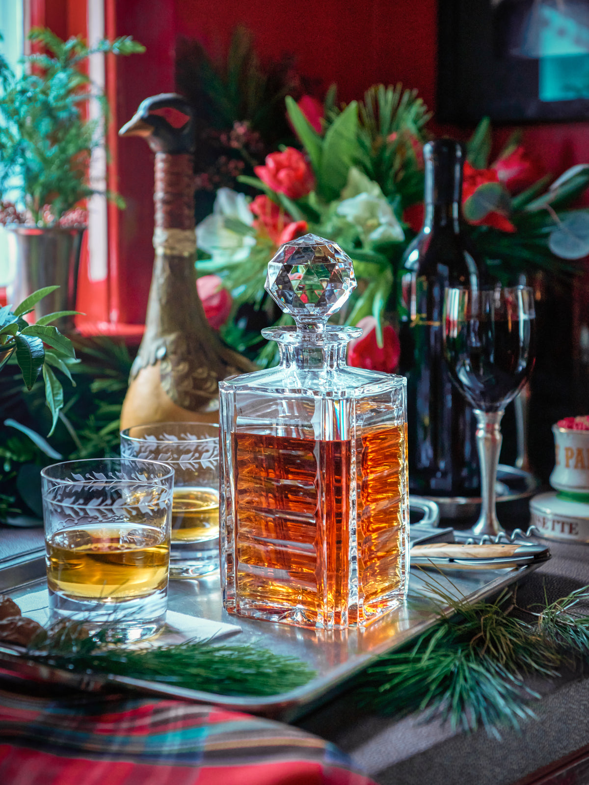 William Yeoward Crystal Adele Square Decanter Weston Table