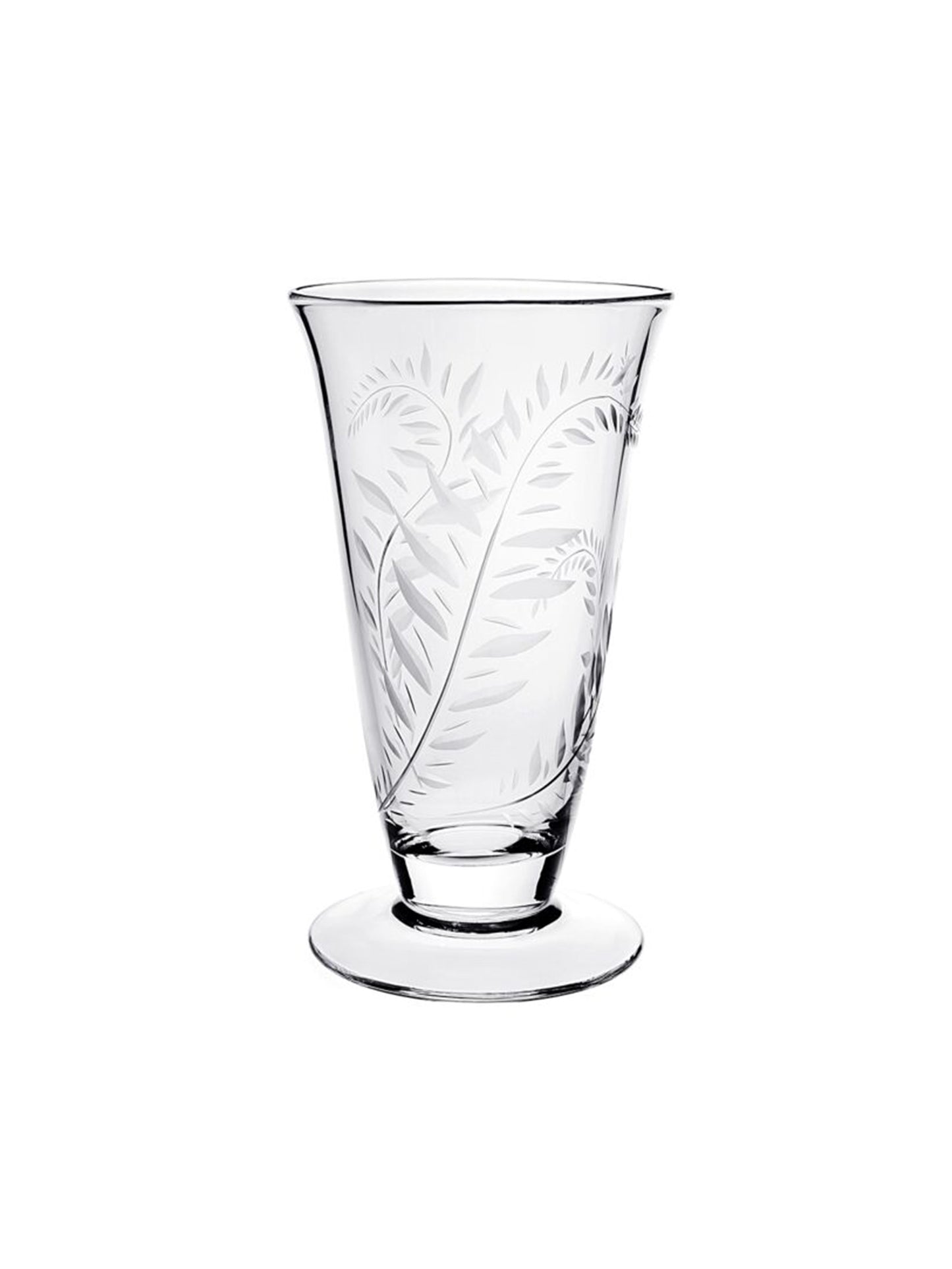 William Yeoward Crystal Jasmine Footed Vase 11 Inches