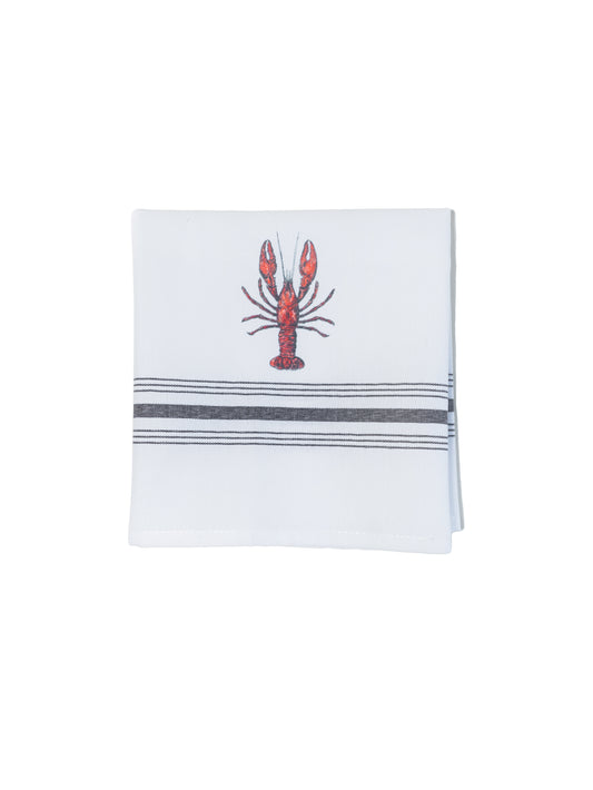 Bistro Lobster Black Striped Napkins Weston Table