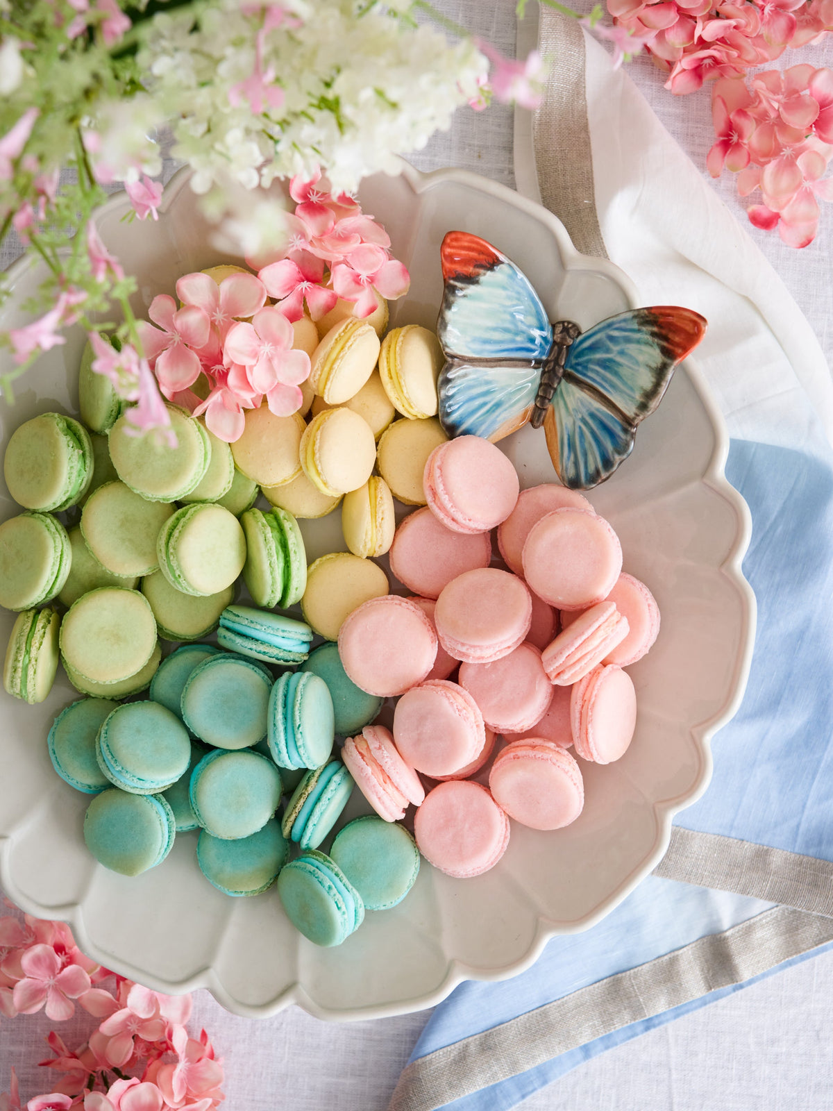 Almond, Lemon, Pistachio, and Raspberry Macarons|Weston Table