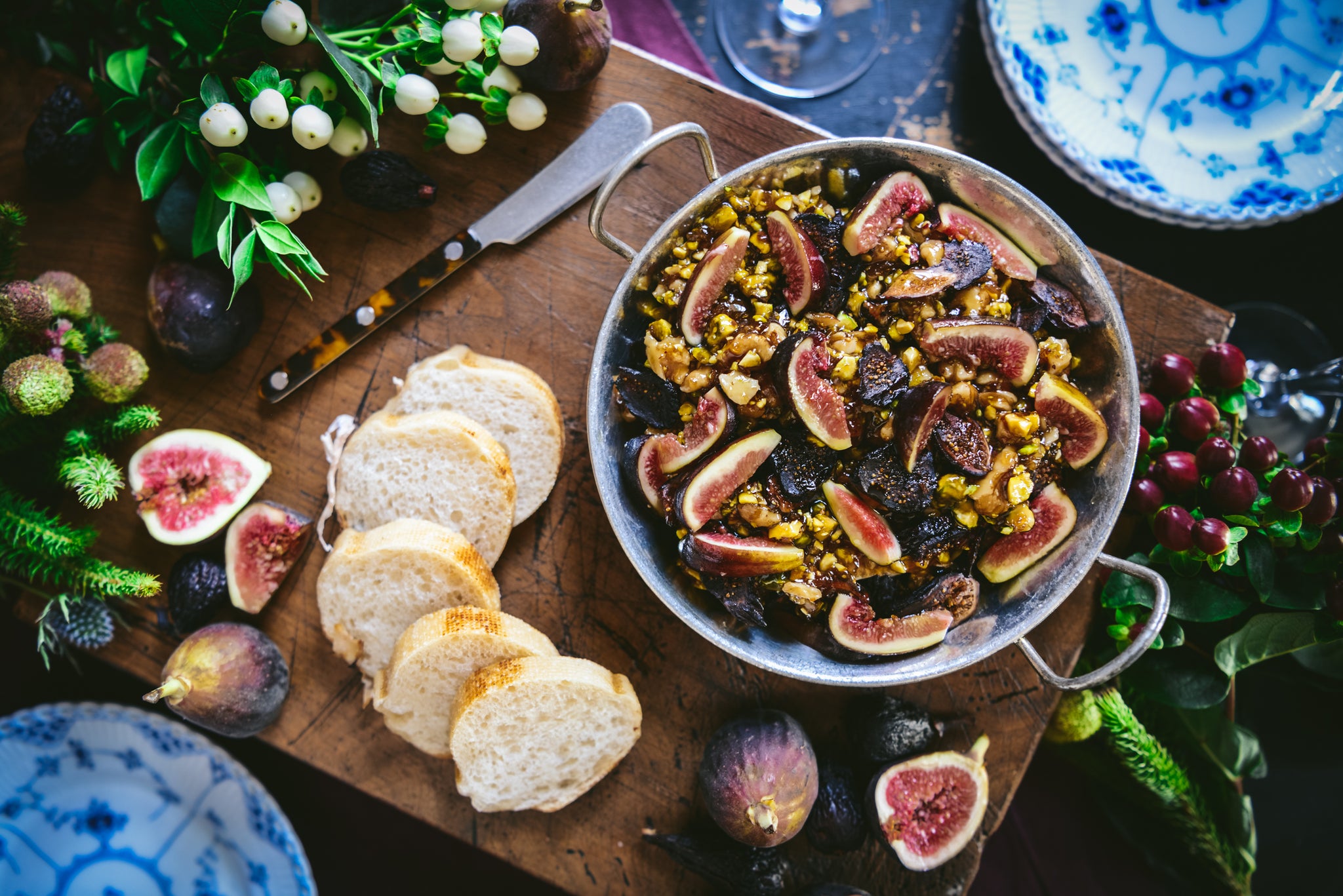 Brie with Figs, Pistachios, and Walnuts | Weston Table