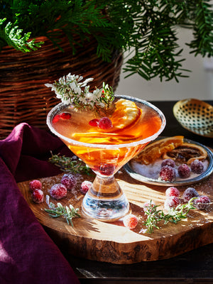  Camp Craft Cranberry Martini with Sugared Rosemary & Cranberries|Weston Table 
