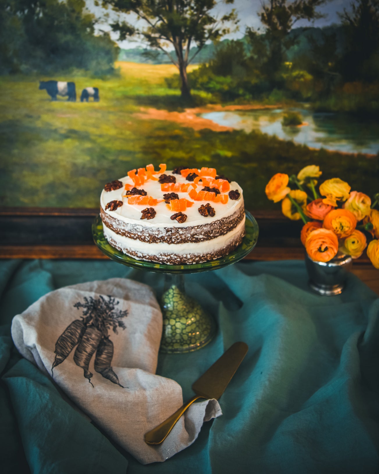 Carrot Cake with Candied Carrot Ribbons | Weston Table