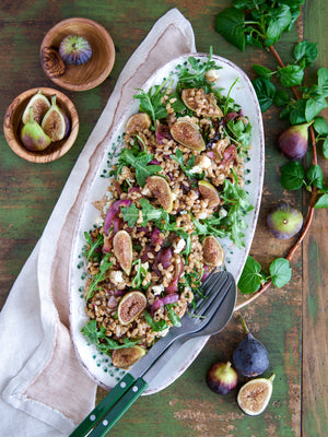  Farro with Figs, Balsamic Onions, Arugula & Blue Cheese|Weston Table 