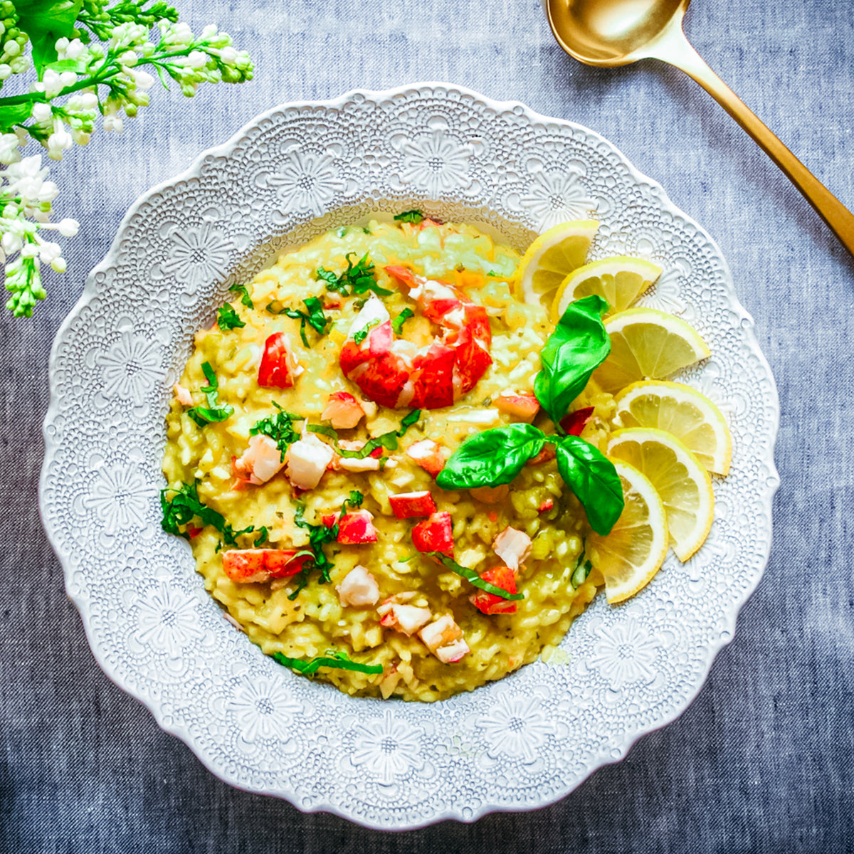 Lobster Risotto with Lemon and Basil | Weston Table