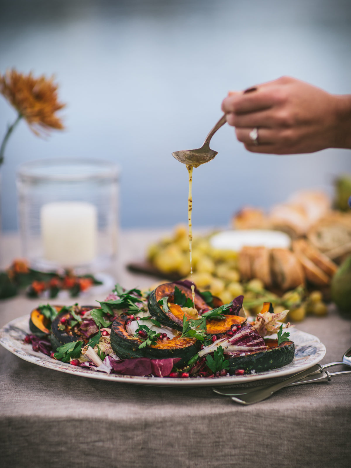 Chicories, Griddled Kabocha, Pomegranate Jewels & Toasted Pepitas Recipe|Weston Table