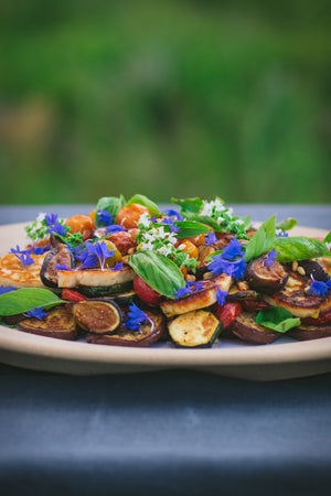  OFYR Summer Vegetables Provençal with Griddled Halloumi & Figs Recipes Weston Table 
