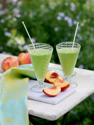  Peach Ginger Green Monster Smoothie 