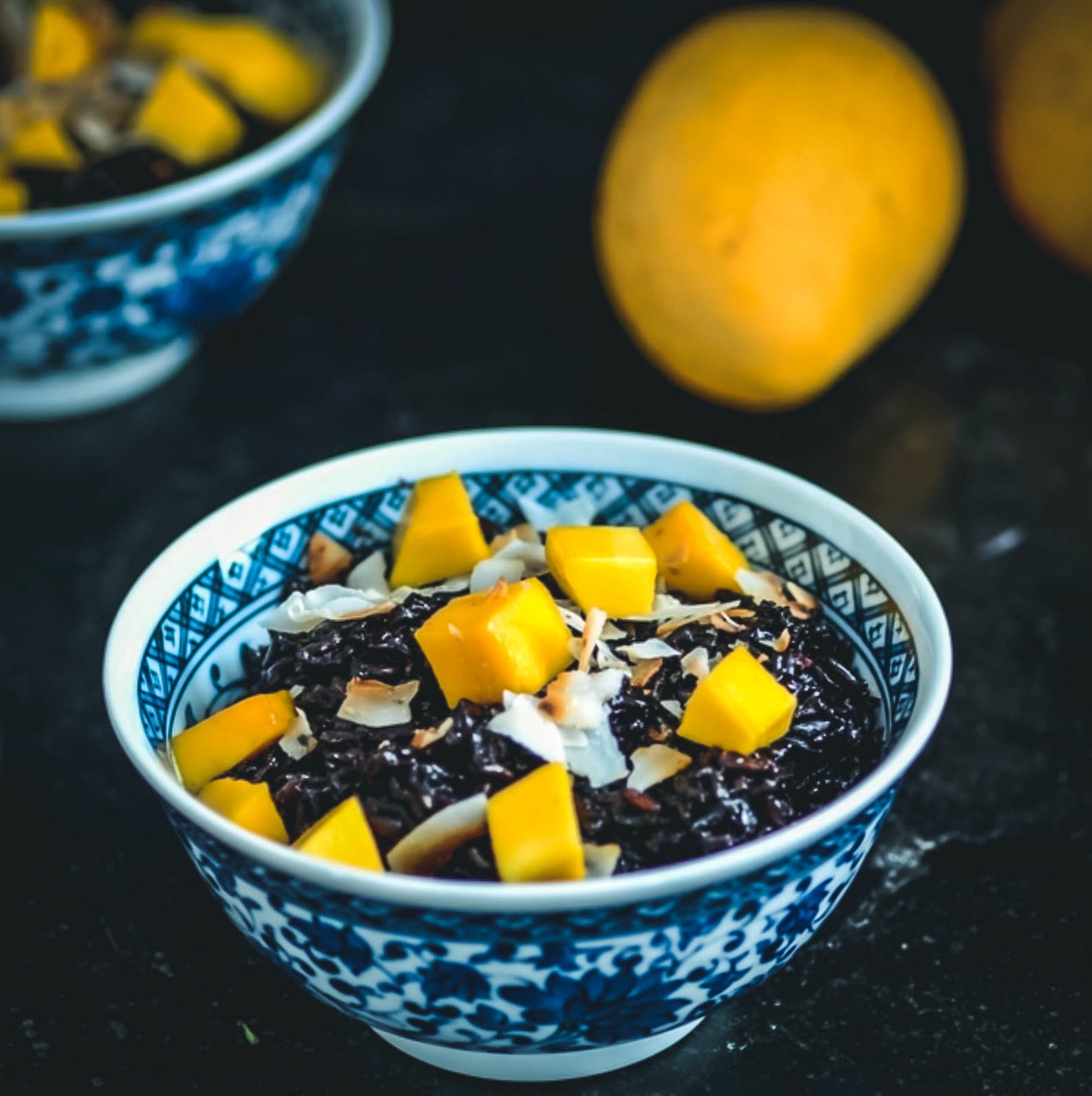Purple Sticky Rice with Toasted Coconut and Mango | Weston Table