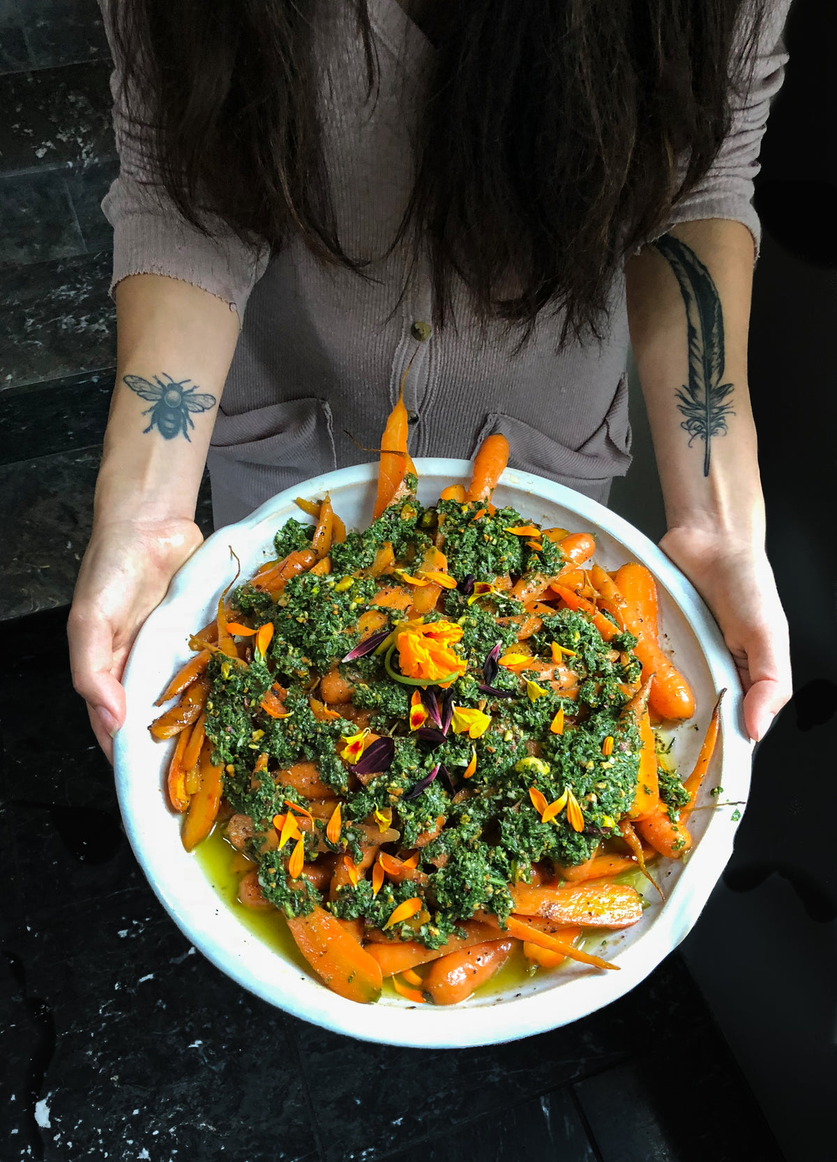 Roasted Carrots and Carrot Top Pesto | Weston Table