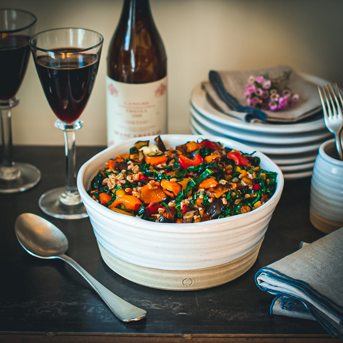 Roasted Vegetable Farro Salad | Weston Table