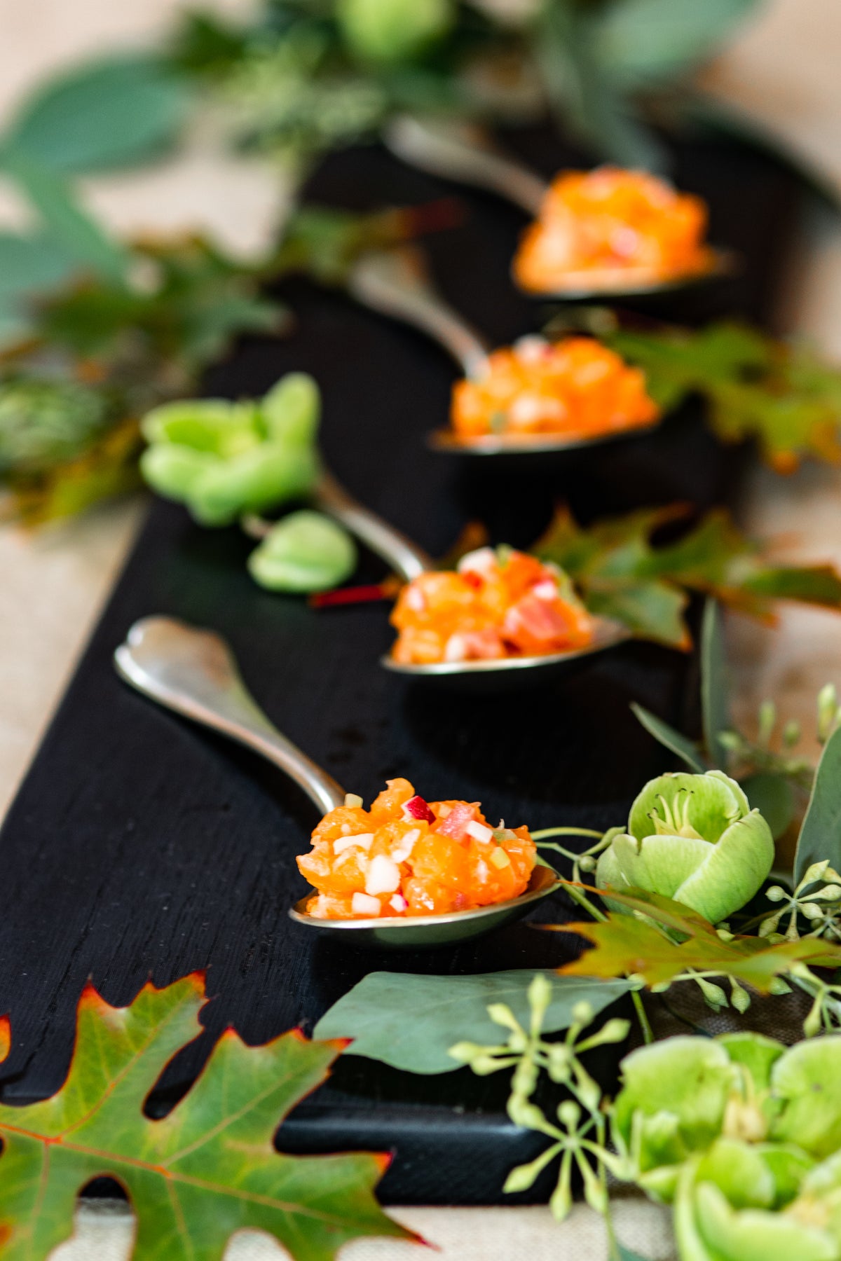 Salmon Tartare with Apple, Celery, and Radish | Weston Table