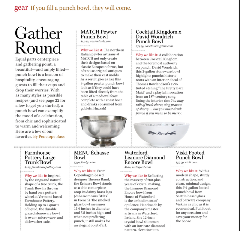 Imbibe Magazine: Gather Round