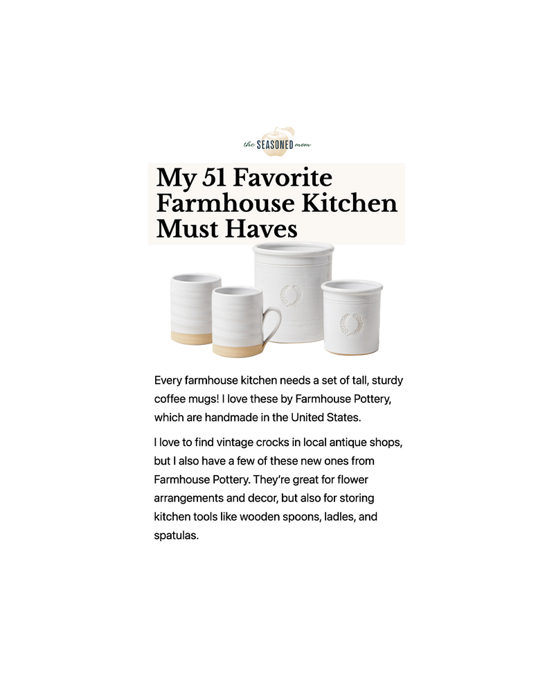 The Seasoned Mom: My 51 Favorite Farmhouse Kitchen Must Haves