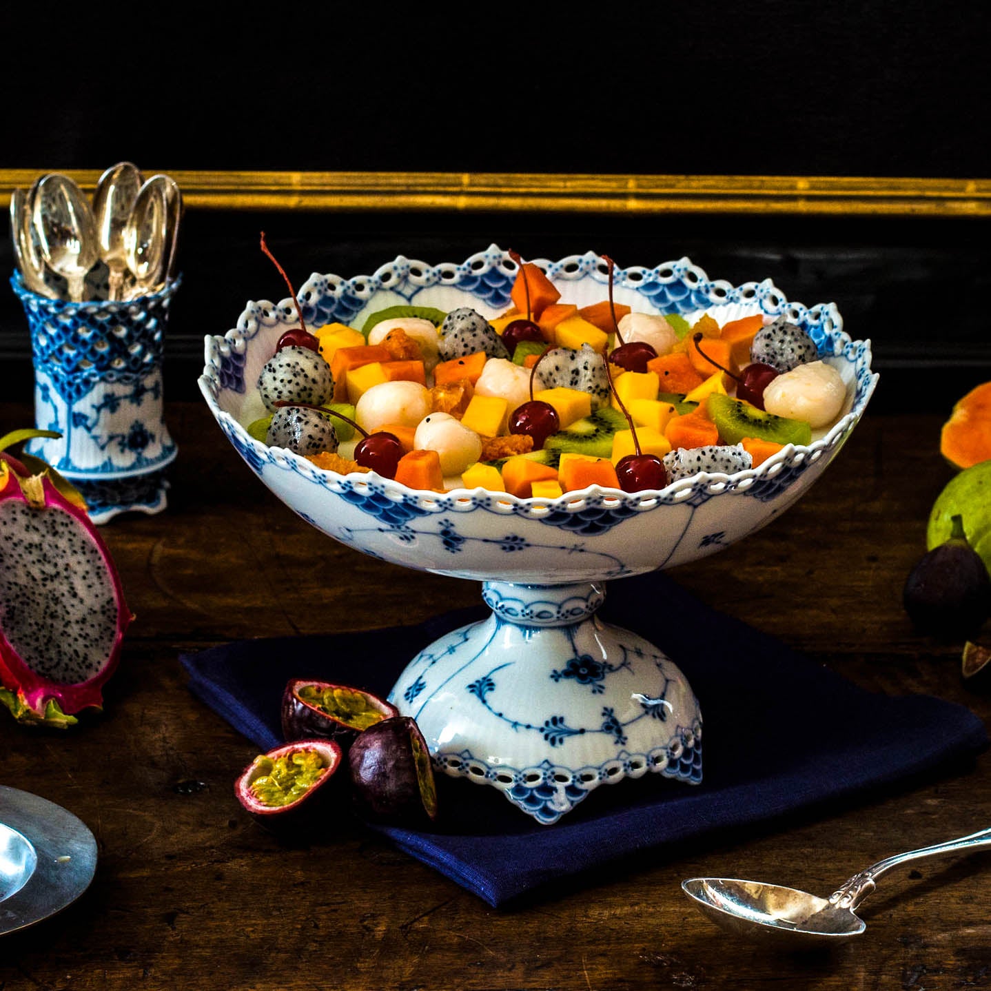 Almond Jello with Syrupy Cherries | Weston Table