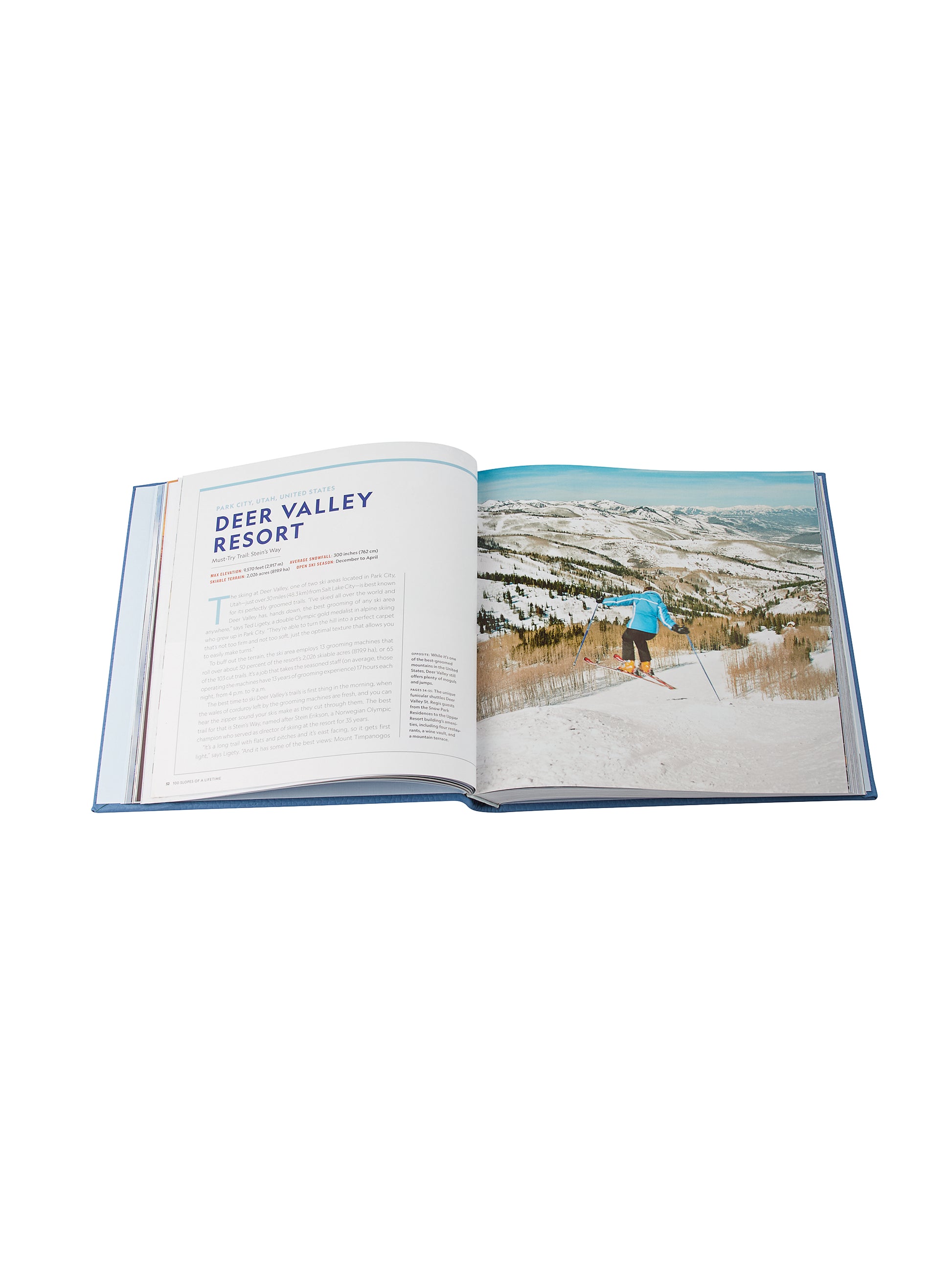 100 Slopes of a Lifetime Leather Bound Edition Weston Table