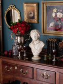 1820s French Boy Plaster and Marble Bust Weston Table
