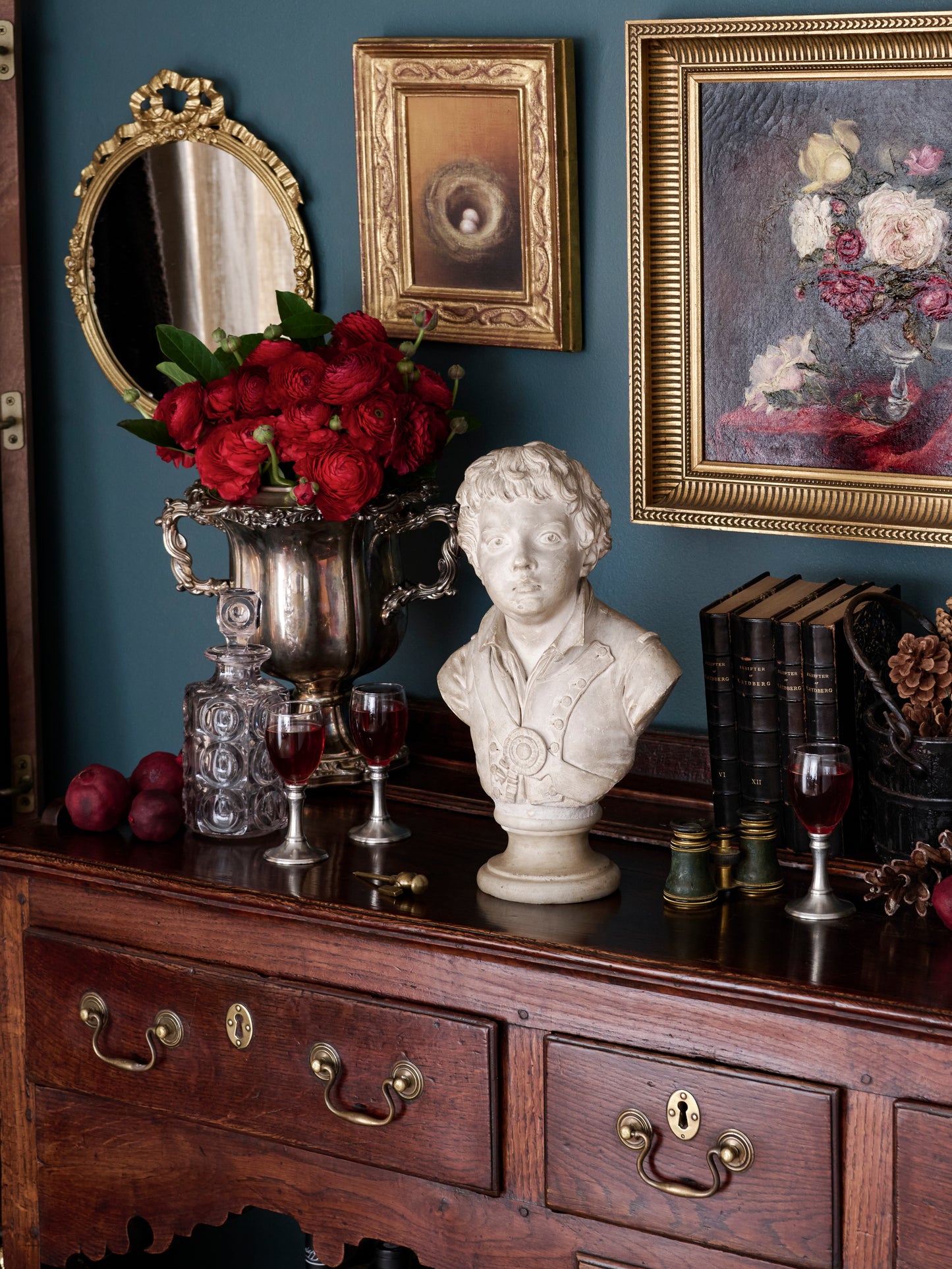 1820s French Boy Plaster and Marble Bust Weston Table