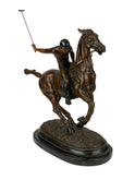 1909 French Bronze Polo Player and Horse Weston Table
