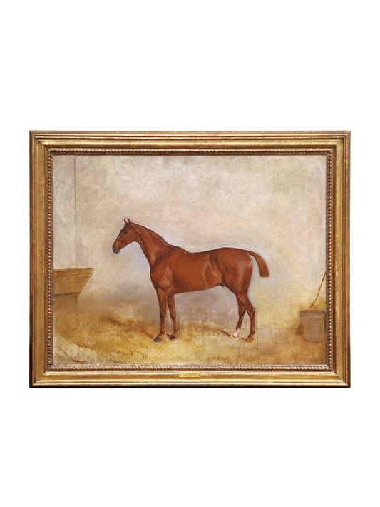 19th Century Claude Lorraine Ferneley Horse Oil Painting