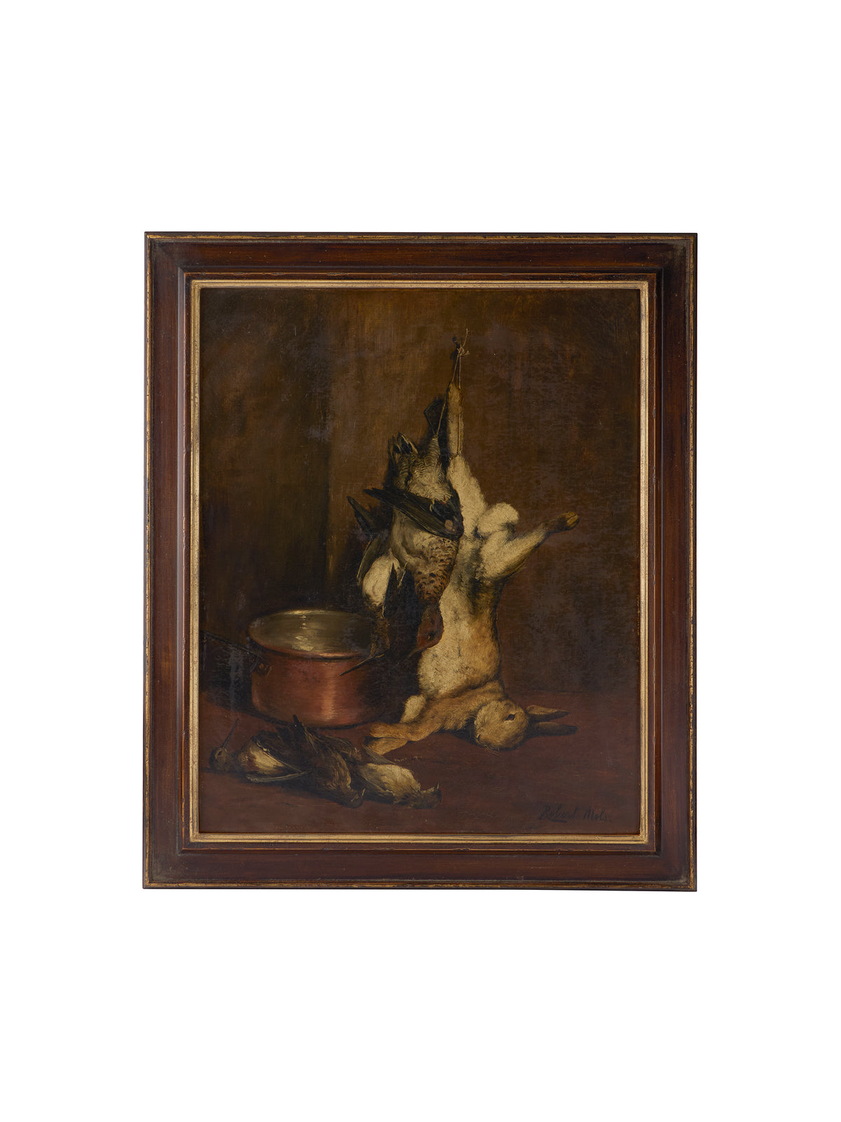 19th Century Robert Mols Game Still Life Painting Weston Table