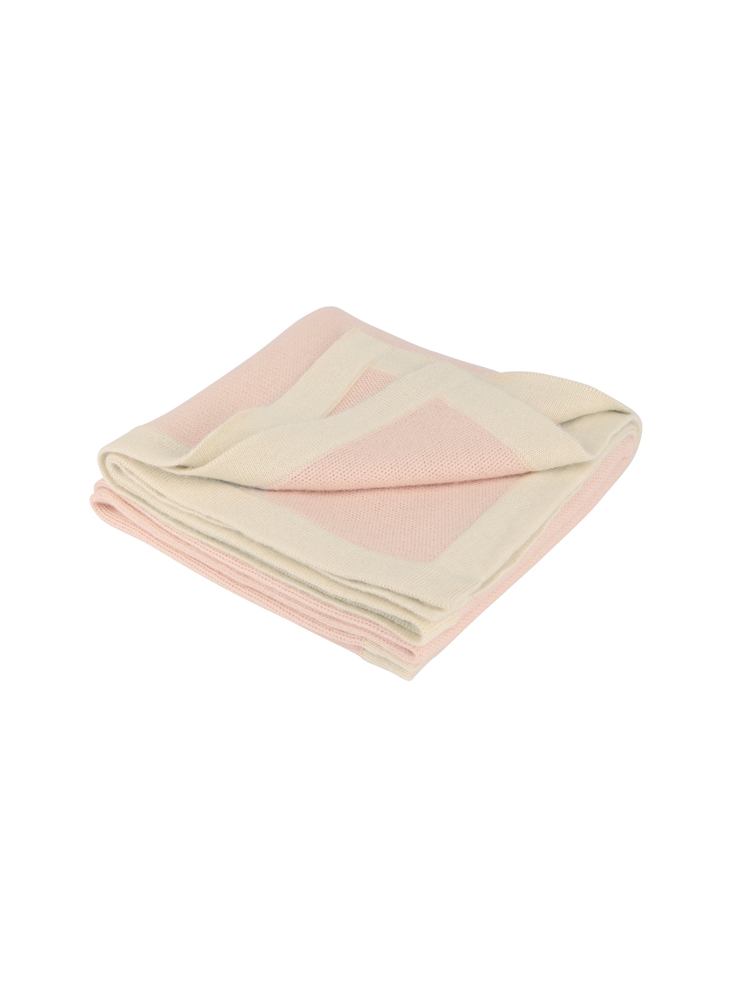 Alicia Adams Alpaca Border Baby Blanket Powder and Ivory Weston Table