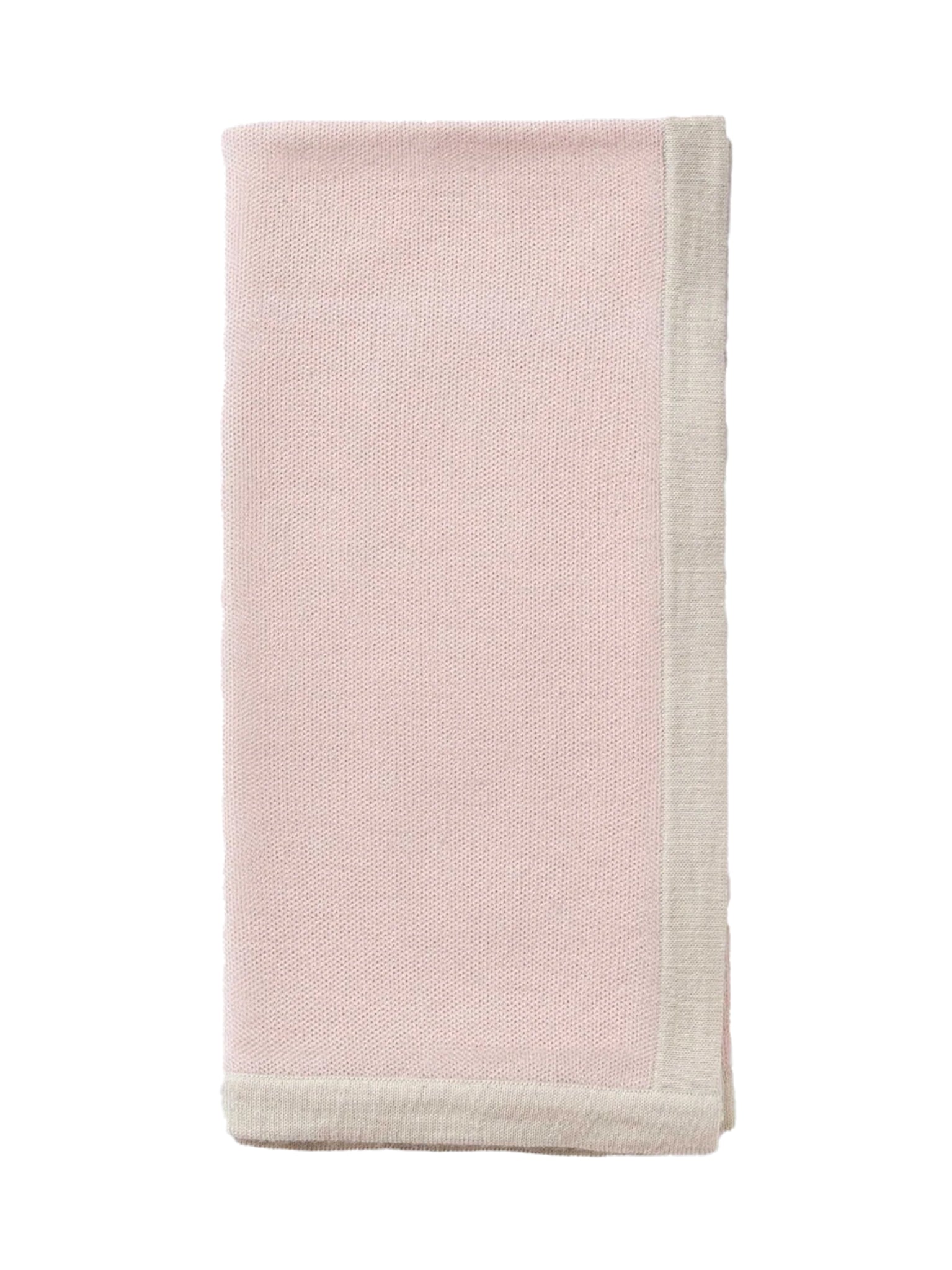 Alicia Adams Alpaca Border Baby Blanket Powder and Ivory Weston Table