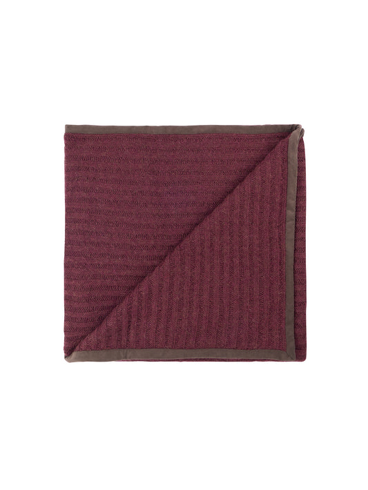 Alicia Adams Alpaca Burgundy Rib Throw Weston Table