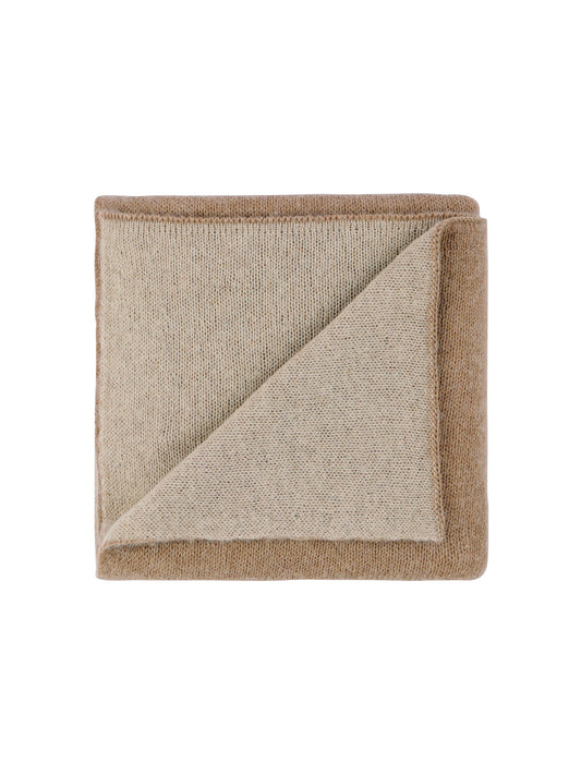 Alicia Adams Alpaca Camel and Beige Aspen Throw Weston Table