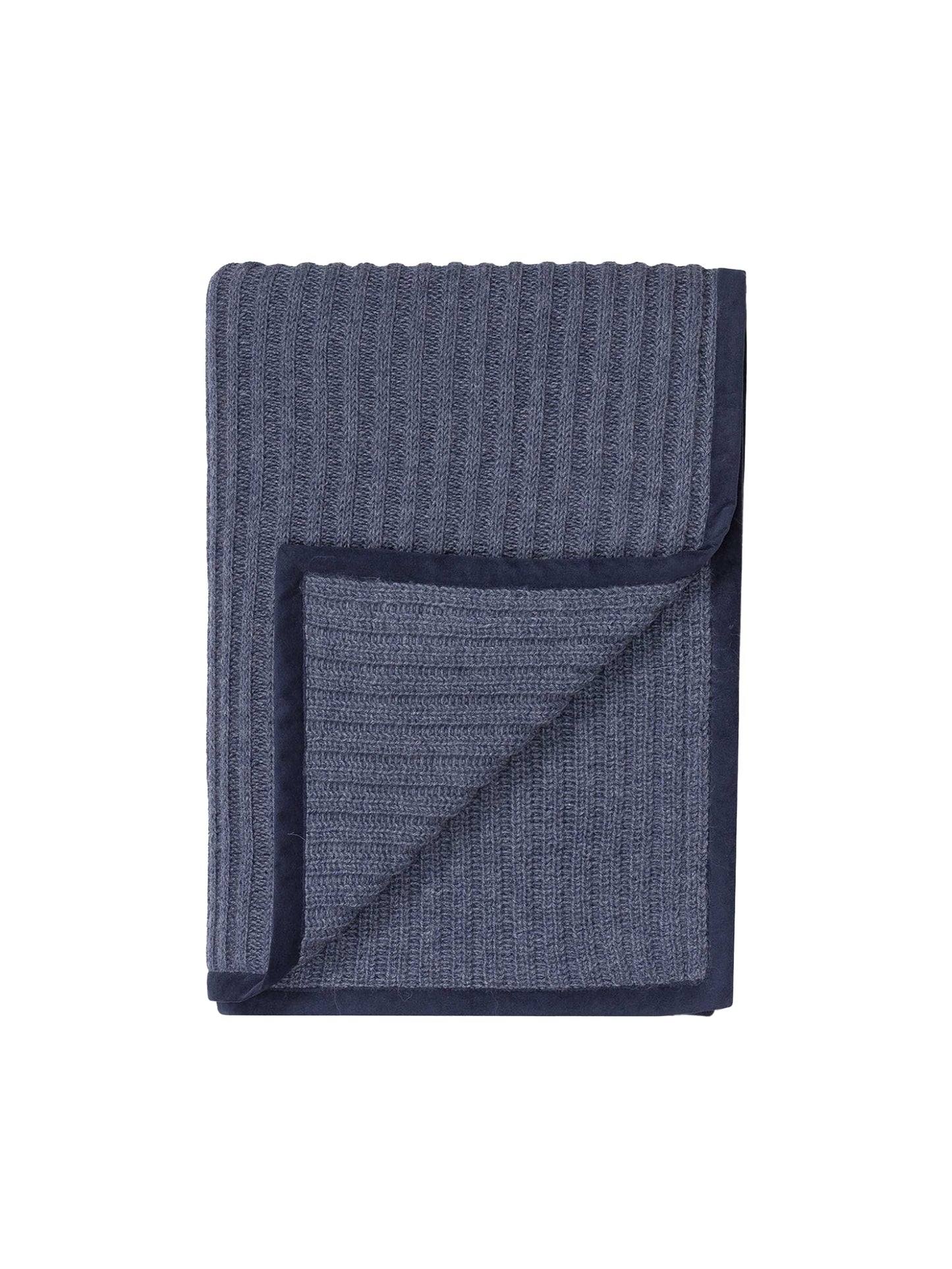 Alicia Adams Alpaca Denim Blue Rib Throw Weston Table