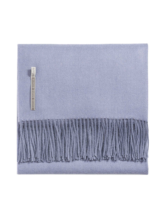 Alicia Adams Alpaca Herringbone Dusty Aqua Classic Throw Weston Table