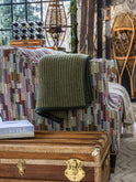 Alicia Adams Alpaca Forest Green Rib Throw Weston Table