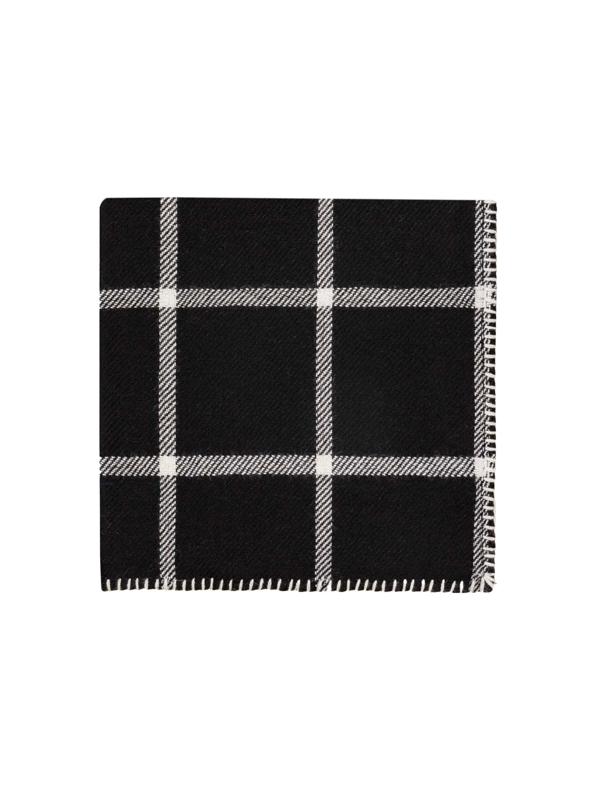 Alicia Adams Alpaca Graydon Black and Ivory Throw Weston Table